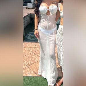 White Maxi Dress bikini cover up